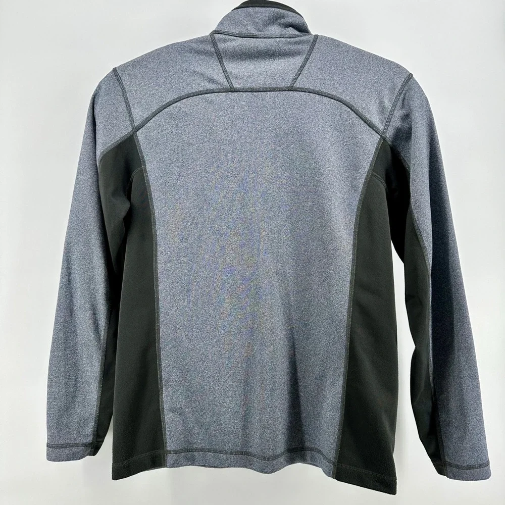 The North Face Mens Quarter Zip Fleece Pullover Grey Black Lime Green NF00CP4A L